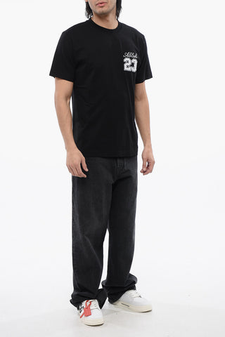 Baumwoll-T-Shirt mit Rundhalsausschnitt 23 Slim Fit
