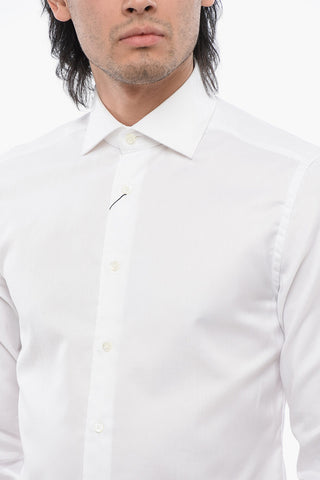 Wrinkle Free Cotton Shirt with Spread Collar