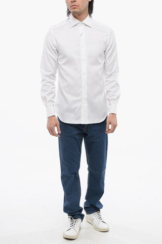 Wrinkle Free Cotton Shirt with Spread Collar