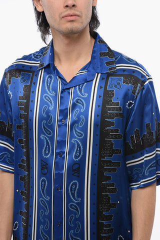 Bandana-Print Bowling Shirt