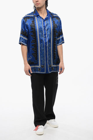 Bandana-Print Bowling Shirt