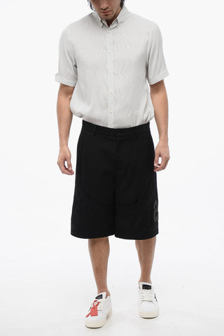 Virgin Wool Shorts With 23 Embroidery