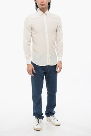 Silk Blend Slim Fit Shirt with Cuffs