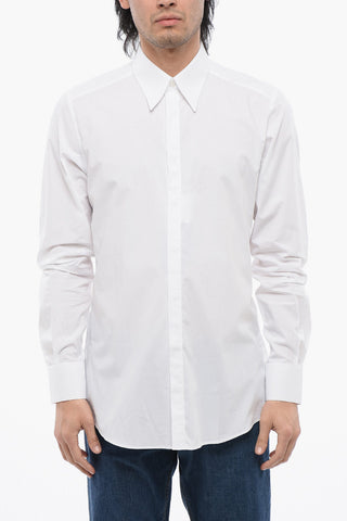 MARTINI Camicia in Popeline con Collo Italiano