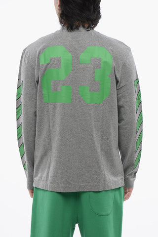 T-shirt A Maniche Lunghe Stampata 23 VARSITY Skate-Fit