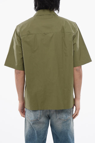 Camicia Casual S-MAC-22-B a Manica Corta con Ricamo
