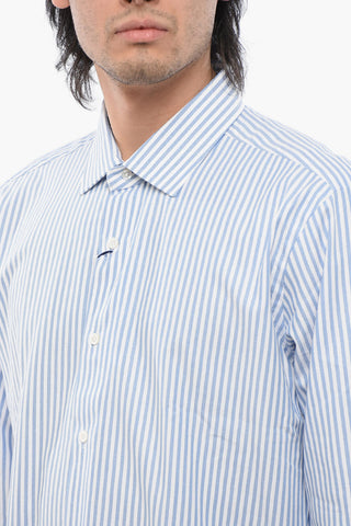 Awining Striped Shirt with Spread Collar