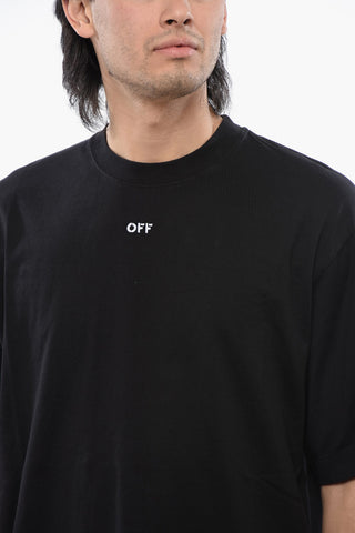 Solid Color SKATE Crew-neck T-Shirt with Arrow Embroidery