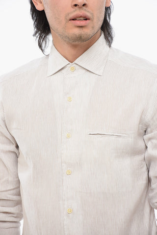 ID Camicia in Lino e Cotone con Taschino