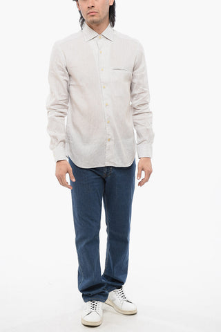 ID Camicia in Lino e Cotone con Taschino
