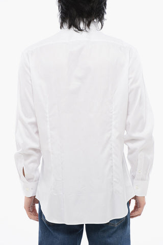 Spread Collar Poplin Cotton Shirt