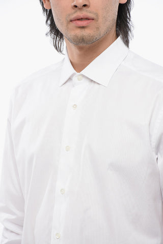 Spread Collar Poplin Cotton Shirt