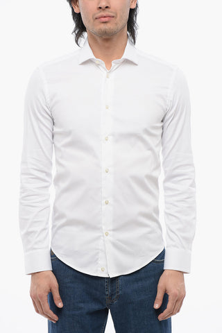 Camicia in Tinta Unita con Collo Francese