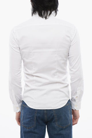 Camicia in Tinta Unita con Collo Francese