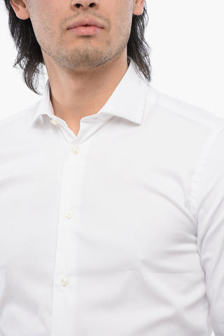 Camicia in Tinta Unita con Collo Francese
