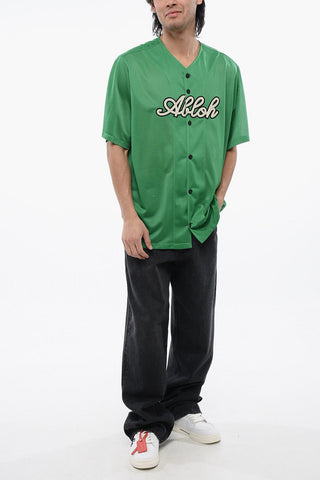 Besticktes Mesh Baseball T-Shirt