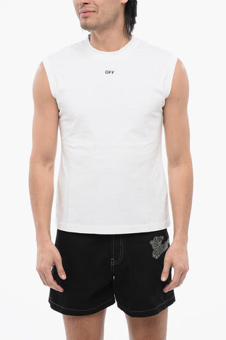 Tank Top in Cotone a Tinta Unita