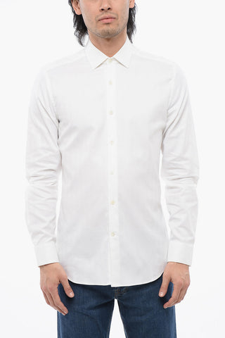 Herringbone Cotton Slim Fit Shirt