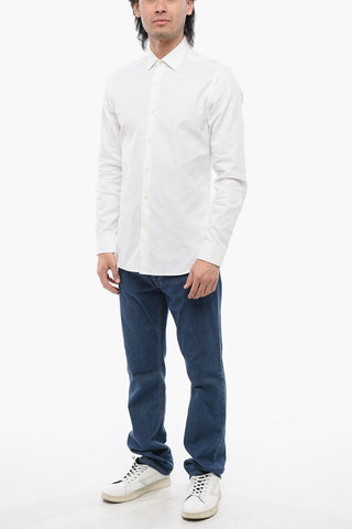 Herringbone Cotton Slim Fit Shirt