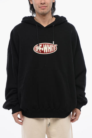 Felpa Con Cappuccio Oversize-Fit Con Logo Strass