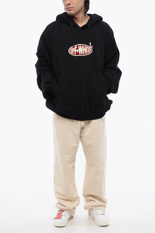 Felpa Con Cappuccio Oversize-Fit Con Logo Strass