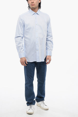 Spread Collar Poplin Cotton CANELLA Shirt