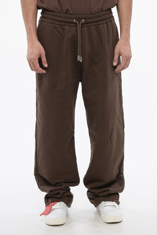 Joggers RAIN DRUM In Cotone Garzato Con Ricamo 