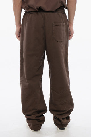 Joggers RAIN DRUM In Cotone Garzato Con Ricamo 