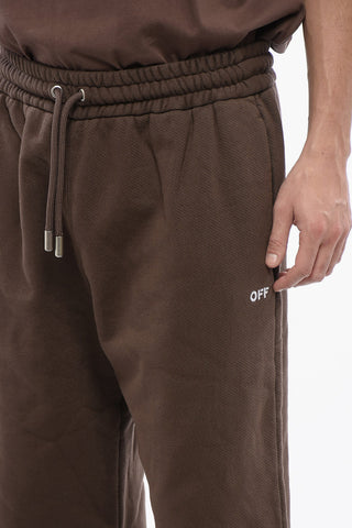 Joggers RAIN DRUM In Cotone Garzato Con Ricamo 