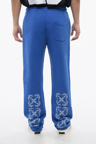 Joggers In Cotone Garzato Con Ricamo Bandana