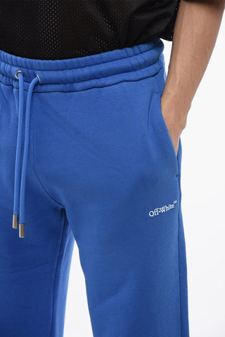 Jogger aus angerauter Baumwolle mit Bandana-Stickerei
