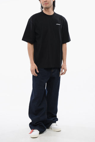 Embroidered TATTOO ARROW SKATE Crewneck T-Shirt