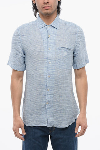 ID Houndstooth Linen Slim Fit Shirt