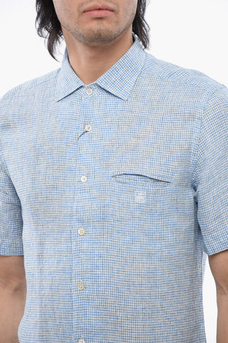 ID Houndstooth Linen Slim Fit Shirt