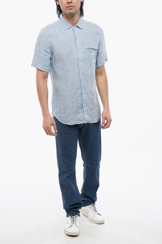 ID Houndstooth Linen Slim Fit Shirt