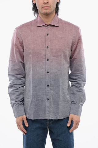 ID Spread Collar Linen Blend Shirt