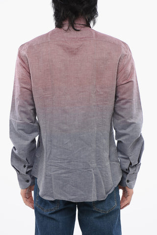 ID Spread Collar Linen Blend Shirt