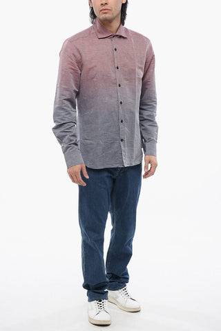 ID Spread Collar Linen Blend Shirt