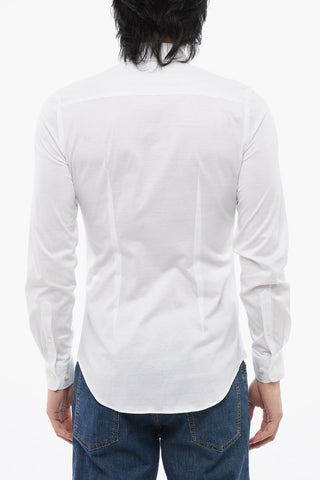 GIORGIO ICON Cotton Jersey Shirt with Button-down Collar