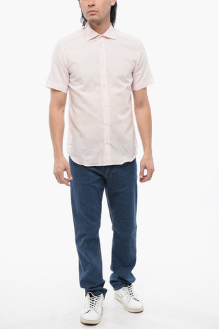 Camicia a Maniche Corte in Puro Lino