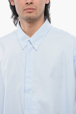 Button-down Cotton Shirt with Hidden Buttoning