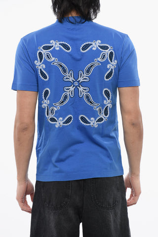 Bandana Motif Crew-neck T-shirt