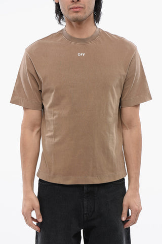 Solid Color Cotton S.MATTHEW Crew-neck T-shirt