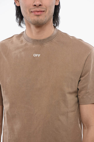Solid Color Cotton S.MATTHEW Crew-neck T-shirt