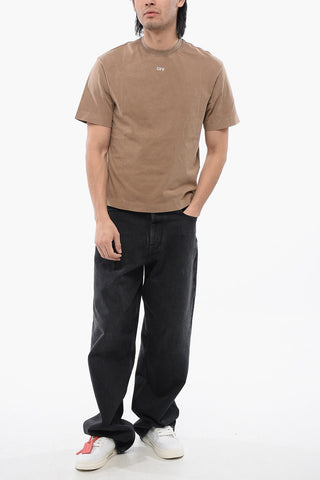Solid Color Cotton S.MATTHEW Crew-neck T-shirt