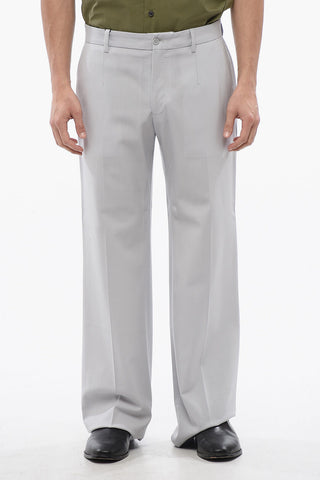 4-Pocketed Stretch Wool Pants with Belt Loops