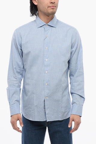 Cotton Poplin Shirt with French Collar
