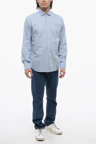 Cotton Poplin Shirt with French Collar