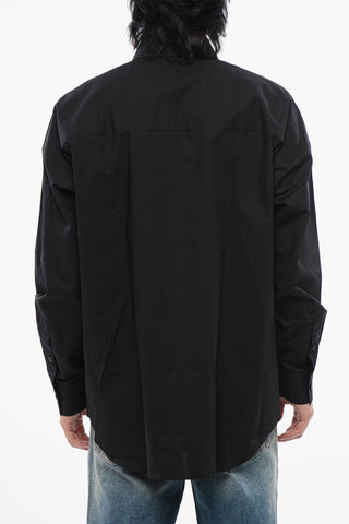 Cotton S-DOU-PLAIN Shirt with Contrast Embroidery