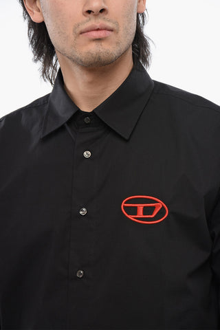 Cotton S-DOU-PLAIN Shirt with Contrast Embroidery